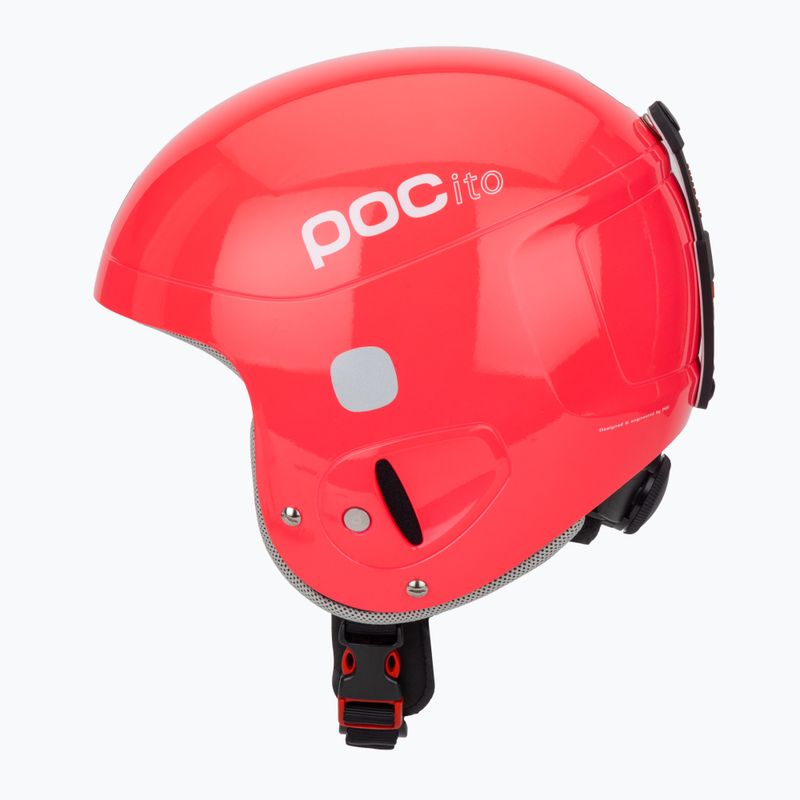 Casco da sci per bambini POC POCito Skull rosa fluorescente 3