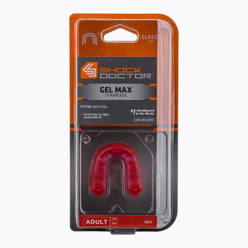 Shock Doctor Gel Max, protettore della mascella rosso
