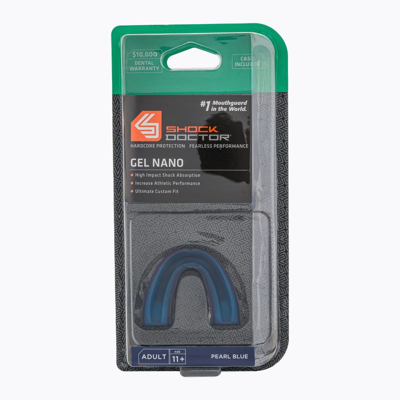 Shock Doctor Gel Nano Pearl, protezione blu per le mascelle