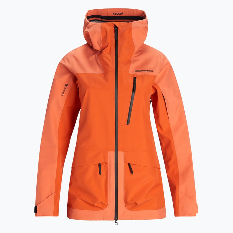 Giacca da sci da donna Peak Performance W Vertical 3L arancione chiaro