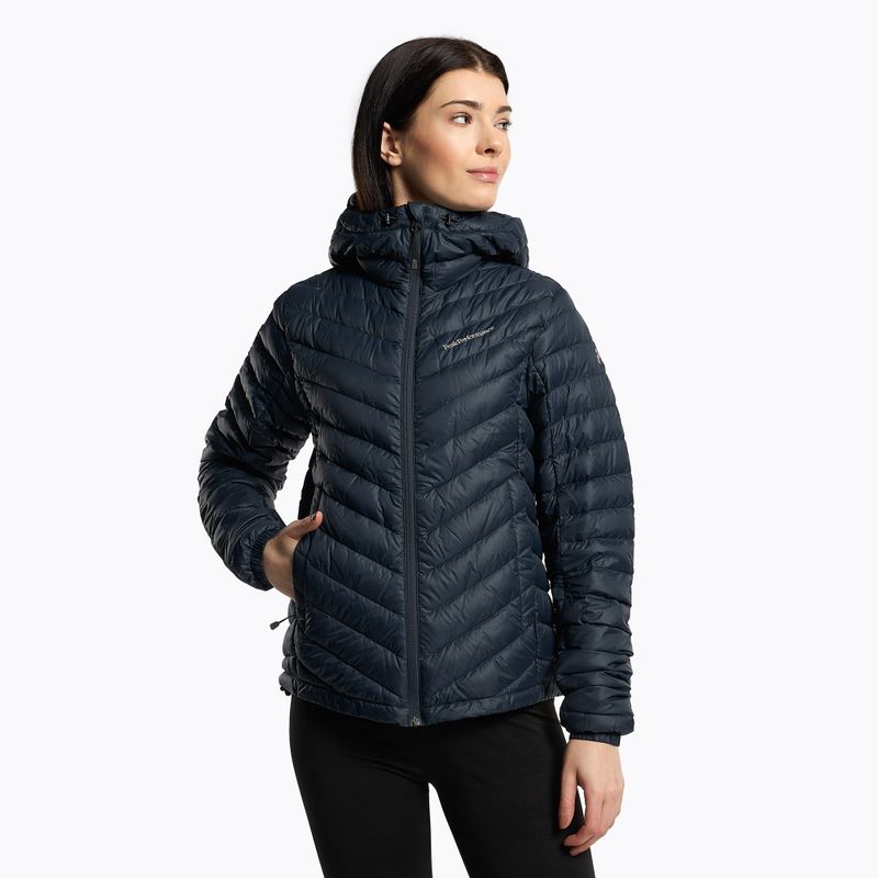 Piumino Peak Performance Donna W Frost Down Hood blu shadow