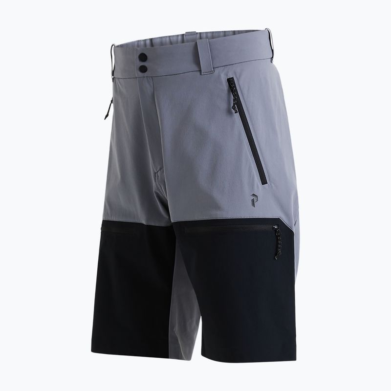 Pantaloncini Peak Performance Stretch Trek da uomo, grigio/nero, silenziosi 2