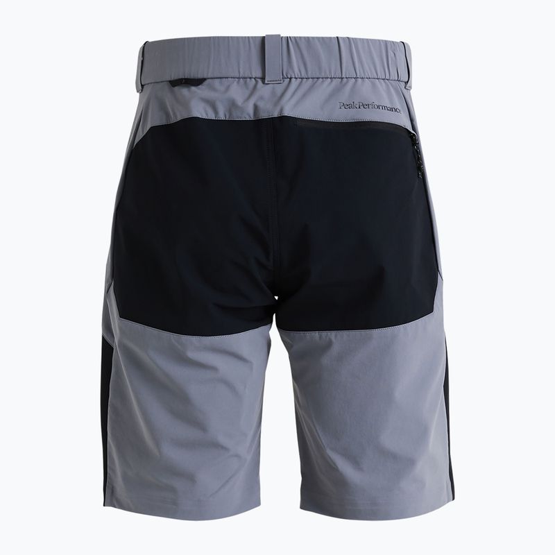 Pantaloncini Peak Performance Stretch Trek da uomo, grigio/nero, silenziosi 3
