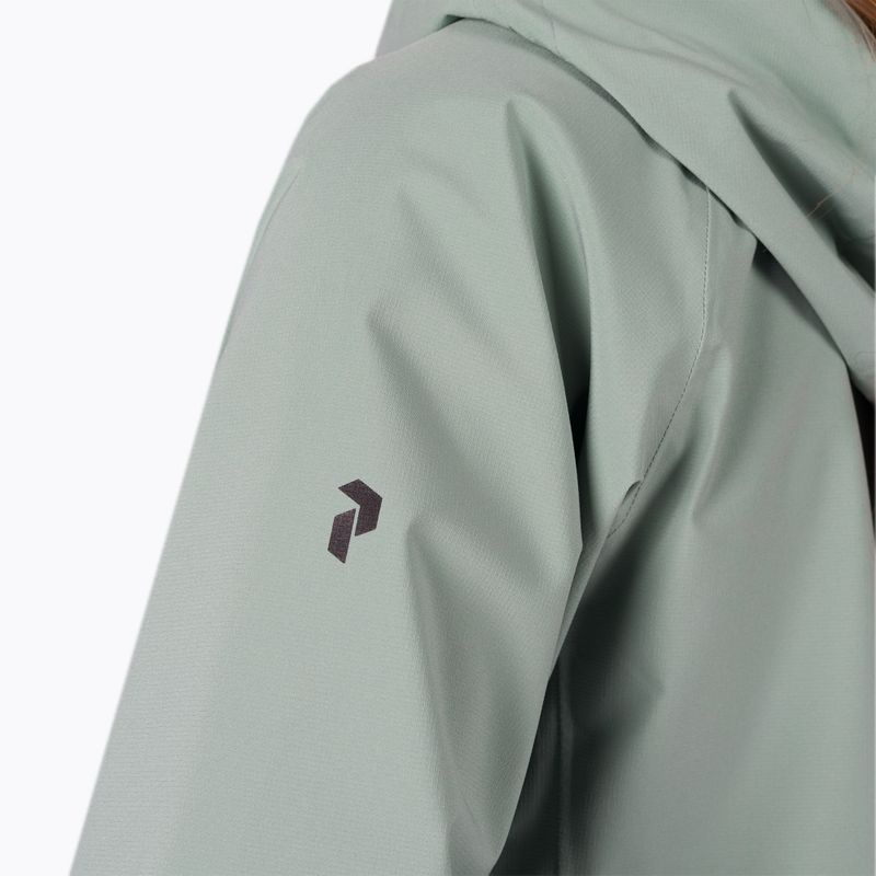 Giacca antipioggia Peak Performance Nightbreak da donna, verde cenerino/grigio movimento 4