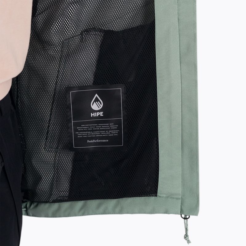 Giacca antipioggia Peak Performance Nightbreak da donna, verde cenerino/grigio movimento 5