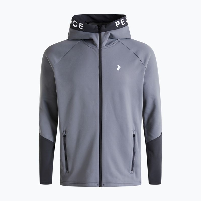 Felpa da trekking Peak Performance Rider Zip Hood Uomo grigio tranquillo/grigio movimento 6