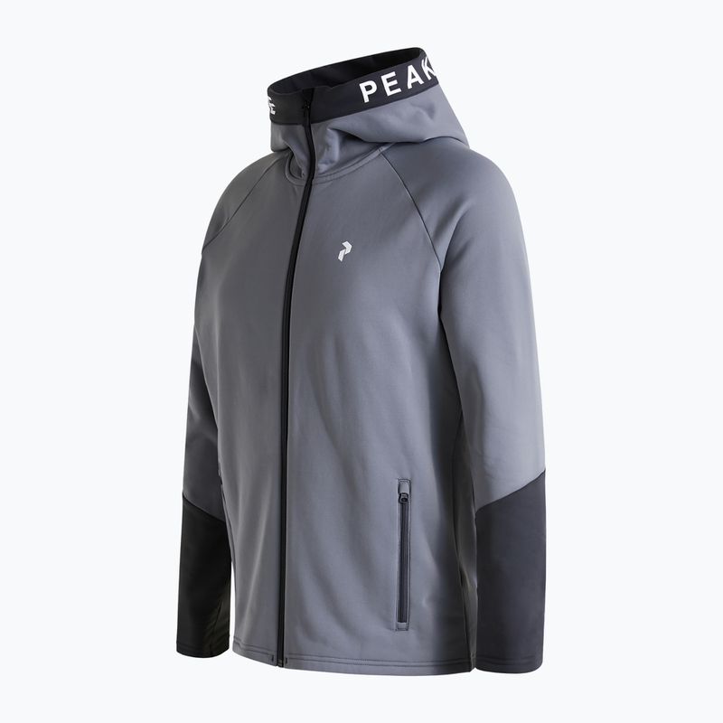 Felpa da trekking Peak Performance Rider Zip Hood Uomo grigio tranquillo/grigio movimento 8