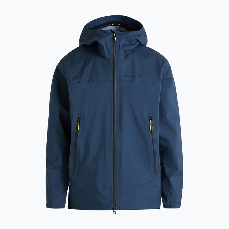 Uomo Peak Performance Vislight Gore Tex Giacca antipioggia in acciaio blu chiaro