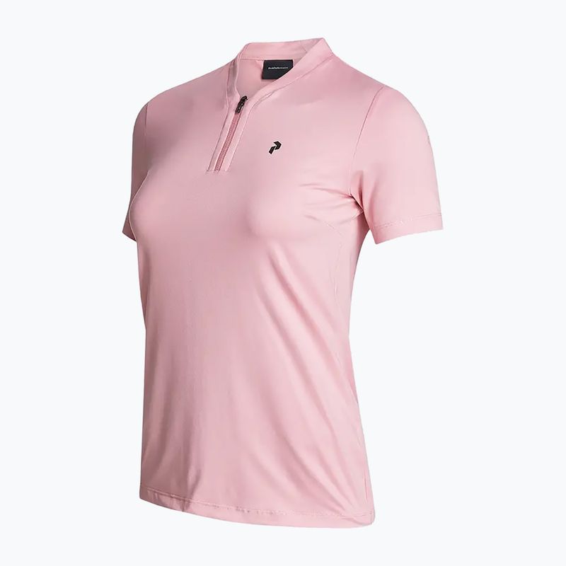 Polo donna Peak Performance Turf Zip warm blush 2