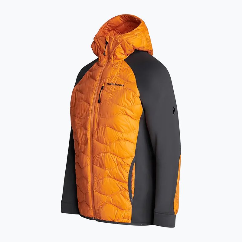 Giacca Peak Performance Helium Down Hybrid Hood arancione da uomo 2