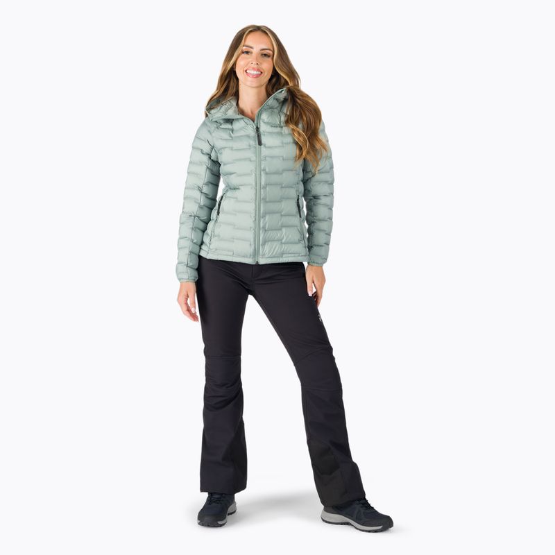 Piumino Peak Performance donna Argon Light Hood verde cenerino 2
