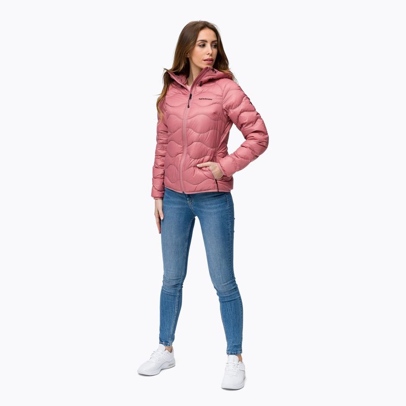 Piumino Peak Performance da donna Helium Down Hood, arrossire caldo 2