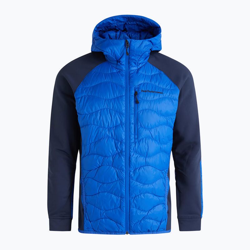 Giacca uomo Peak Performance Helium Down Hybrid Hood Island Blue