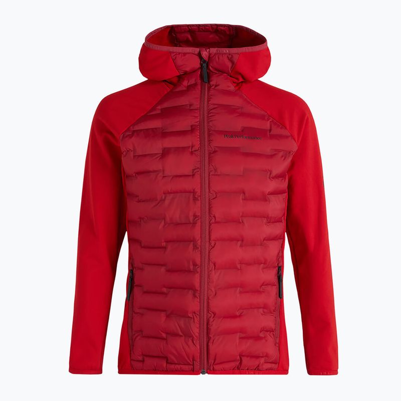 Giacca uomo Peak Performance Argon Hybrid Hood rogue red