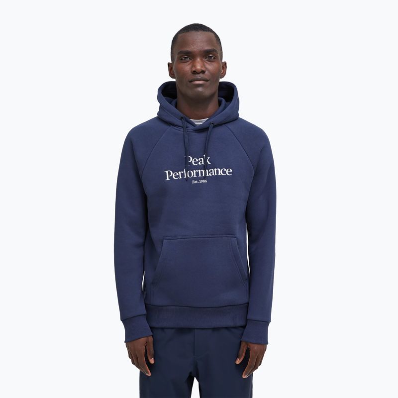 Felpa da uomo Peak Performance Original Hood blue shadow trekking