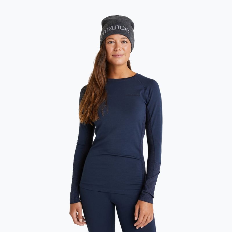 Maglia termica da donna a maniche lunghe Peak Performance Magic Crew blu ombra