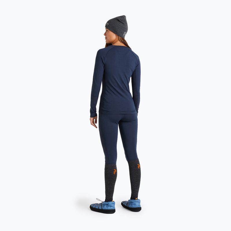 Maglia termica da donna a maniche lunghe Peak Performance Magic Crew blu ombra 3