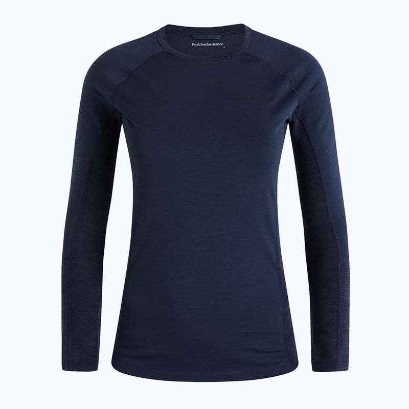 Maglia termica da donna a maniche lunghe Peak Performance Magic Crew blu ombra 5