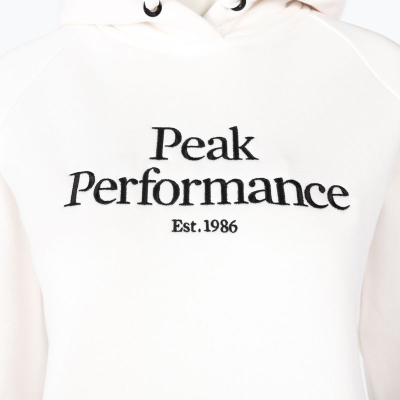 Felpa trekking da donna Peak Performance Original Hood bianco sporco 3