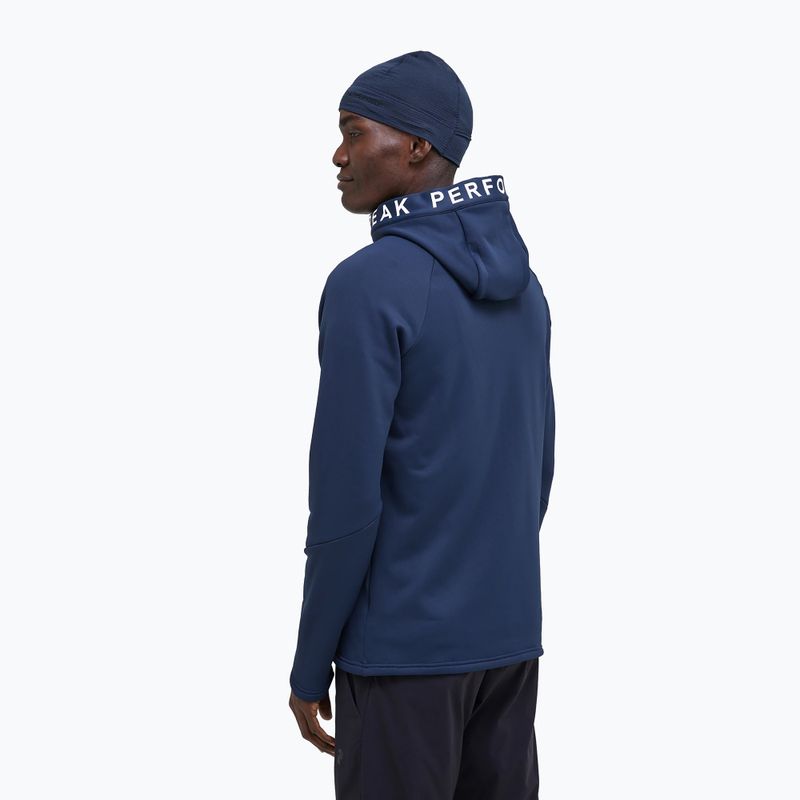 Felpa da trekking da uomo Peak Performance Rider Zip Hood blu ombra 2
