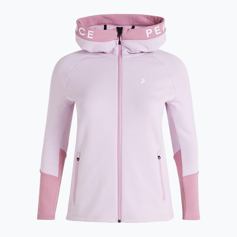 Felpa da trekking da donna Peak Performance Rider Zip Hood, arancio freddo
