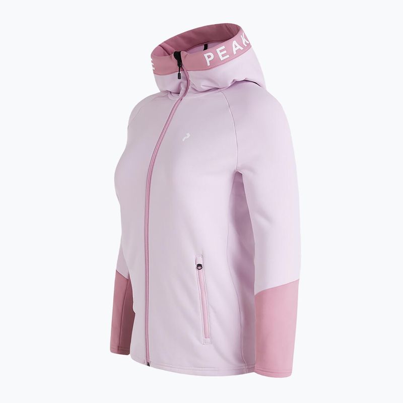 Felpa da trekking da donna Peak Performance Rider Zip Hood, arancio freddo 3