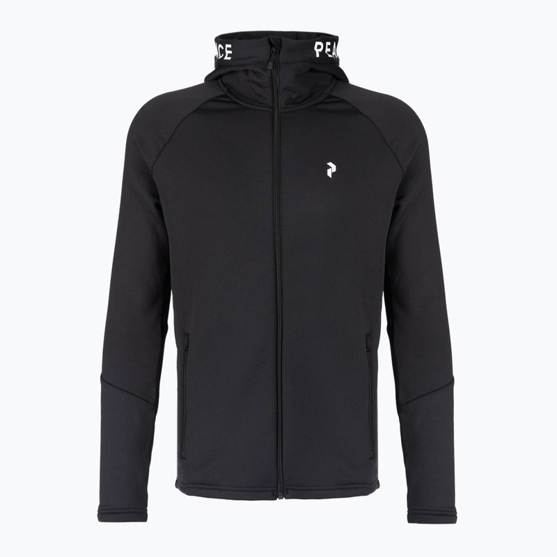 Felpa da trekking da uomo Peak Performance Rider Zip Hood nero