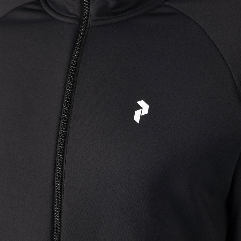 Felpa da trekking da uomo Peak Performance Rider Zip Hood nero 3