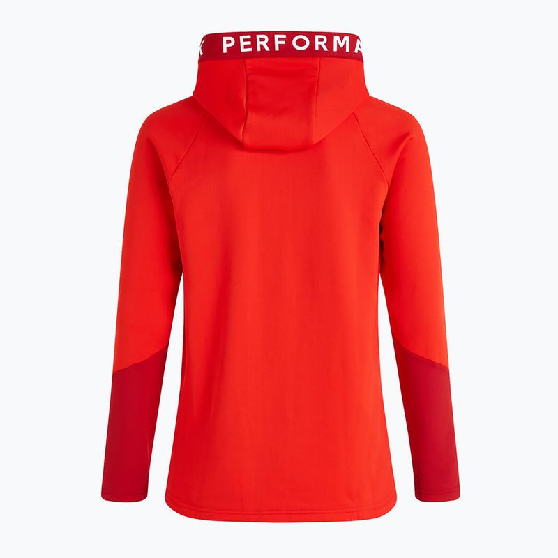 Uomo Peak Performance Rider Zip Hood felpa da trekking rosso racing 3