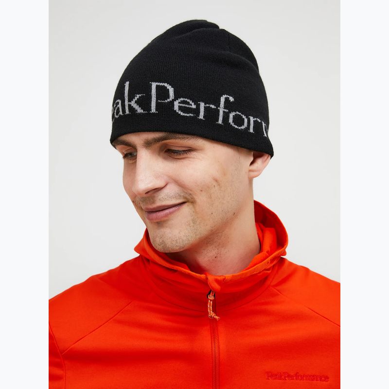 Cappello invernale Peak Performance PP black/lt grey 2