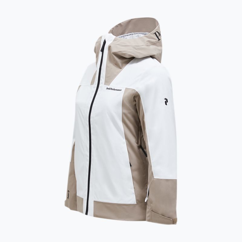 Giacca da sci donna Peak Performance Rider Tech Insulated bianco sporco 3