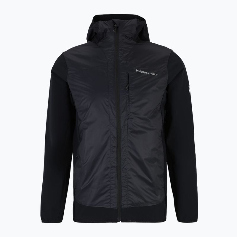 Giacca con cappuccio Peak Performance Radiance Hybrid da uomo, nero