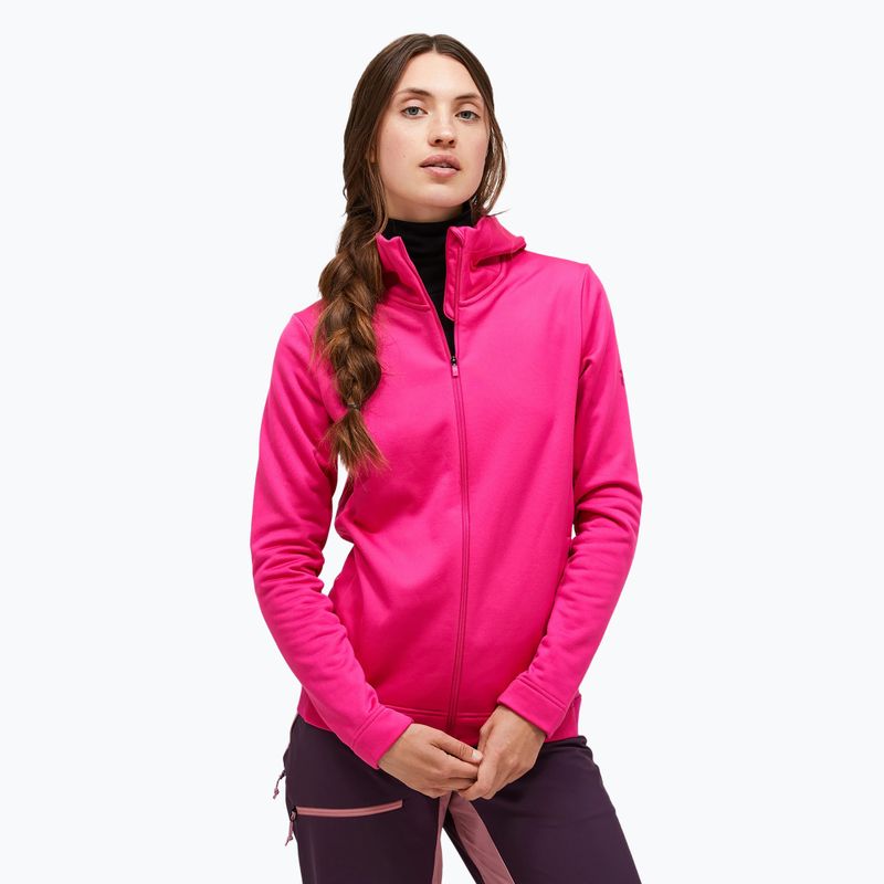 Felpa Peak Performance Rider Tech Zip Hood donna viola barbabietola