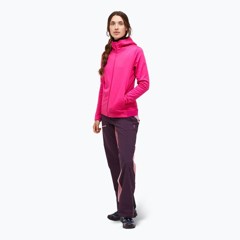 Felpa Peak Performance Rider Tech Zip Hood donna viola barbabietola 2