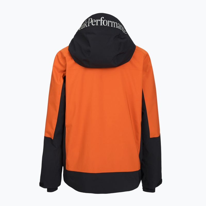 Giacca da sci Peak Performance Rider Tech Insulated da uomo, colore nero/fiamma oro 2