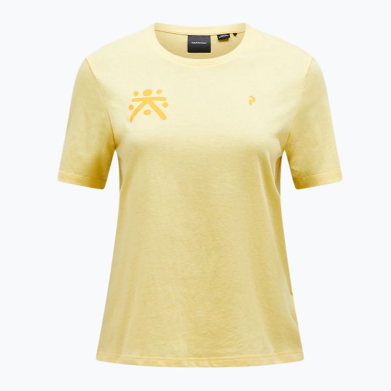 Maglietta Peak Performance Explore Graphic da donna, giallo giallo scuro 3