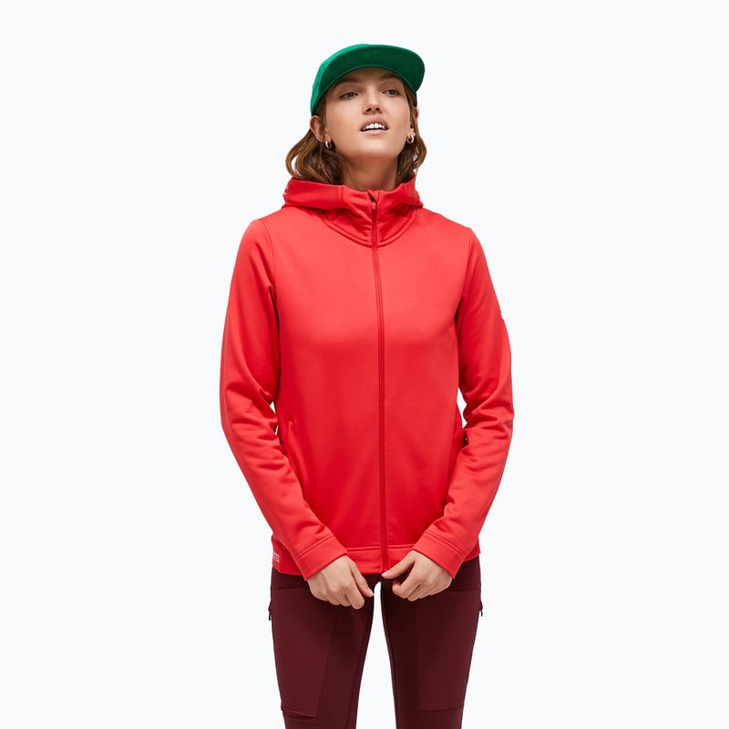 Peak Performance Rider Tech Zip Hood donna rosso brillante