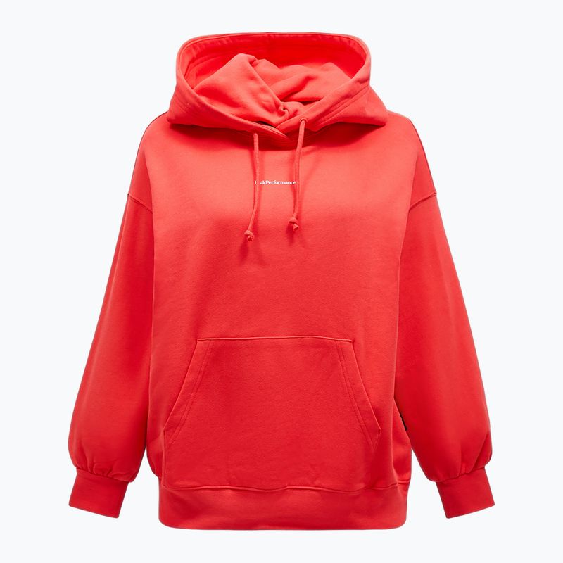 Felpa Peak Performance Original Terry donna rosso brillante