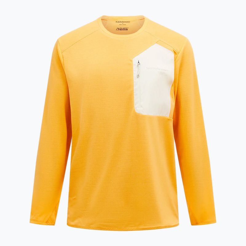 Felpa Peak Performance Freelight Polartec Grid arancione fiammante da uomo 5