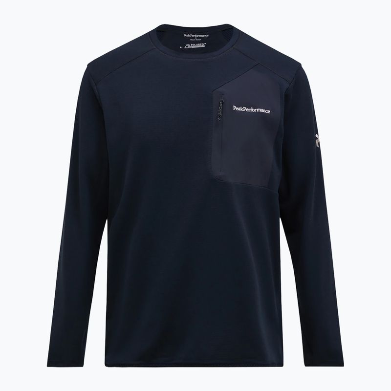 Felpa Peak Performance Freelight Polartec Grid da uomo, nero 4