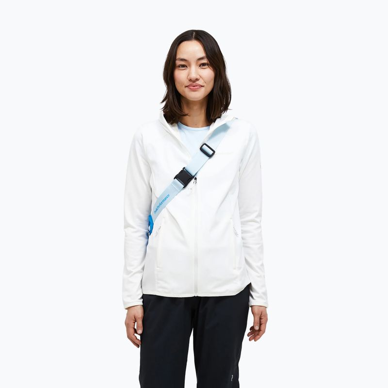 Felpa da trekking donna Peak Performance Light Zip Hood off white