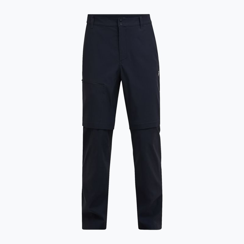 Pantaloni da trekking Peak Performance Iconiq Zip da uomo, nero