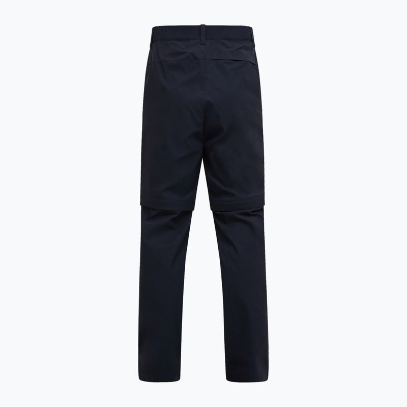Pantaloni da trekking Peak Performance Iconiq Zip da uomo, nero 2
