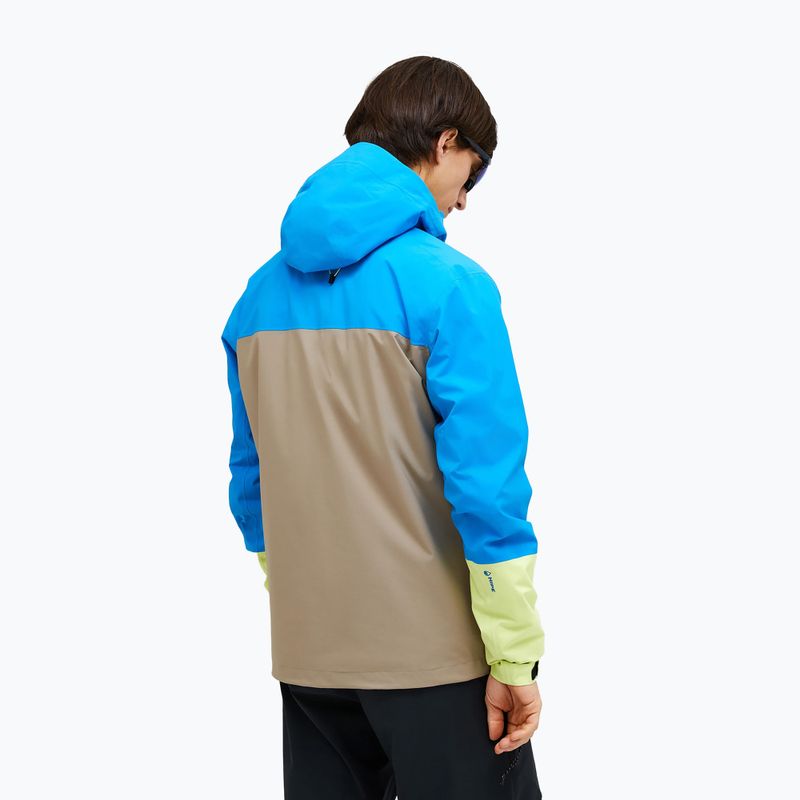Giacca Peak Performance Trail Hipe Shell da uomo blu brillante/beige/soleggiato 2