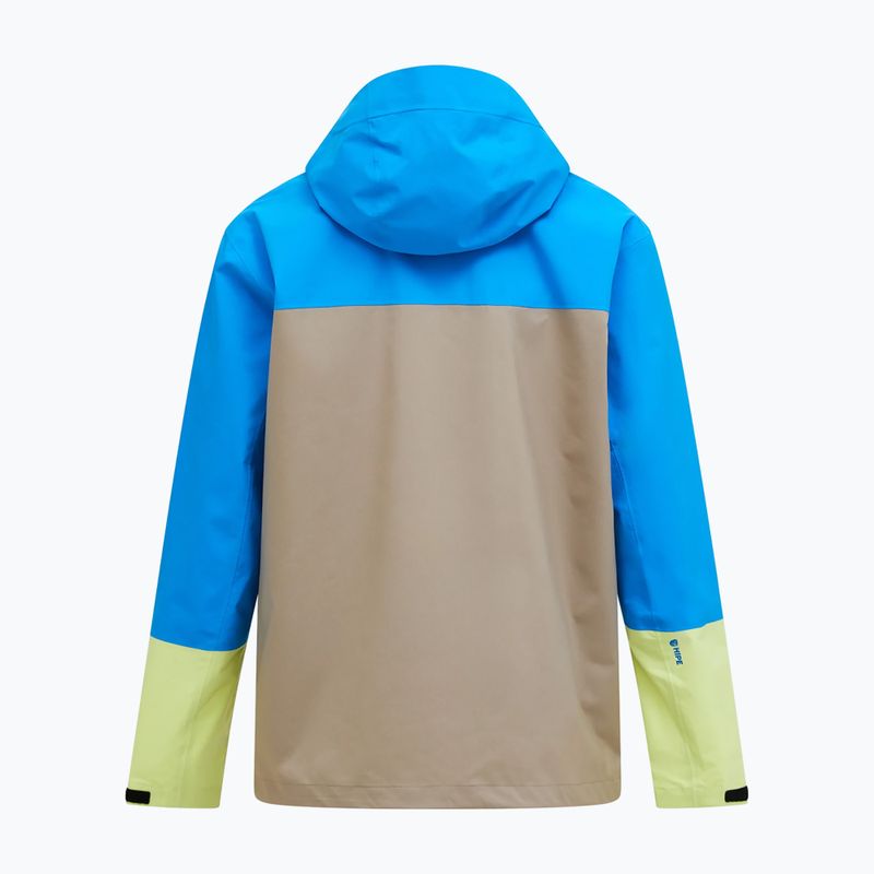 Giacca Peak Performance Trail Hipe Shell da uomo blu brillante/beige/soleggiato 6