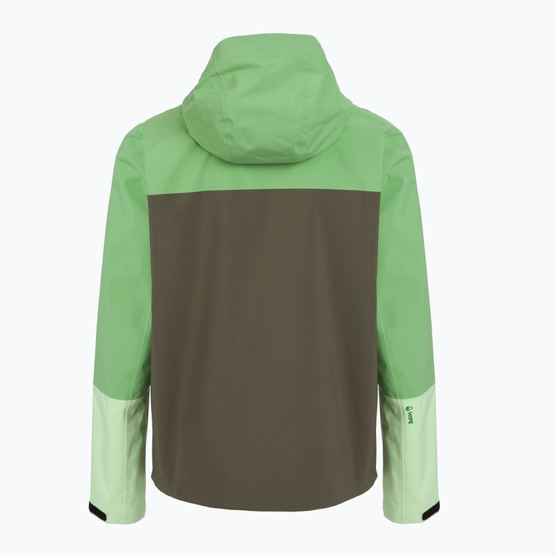 Giacca Peak Performance Trail Hipe Shell da uomo menta piperita/ago di pino/verde pioggia 2