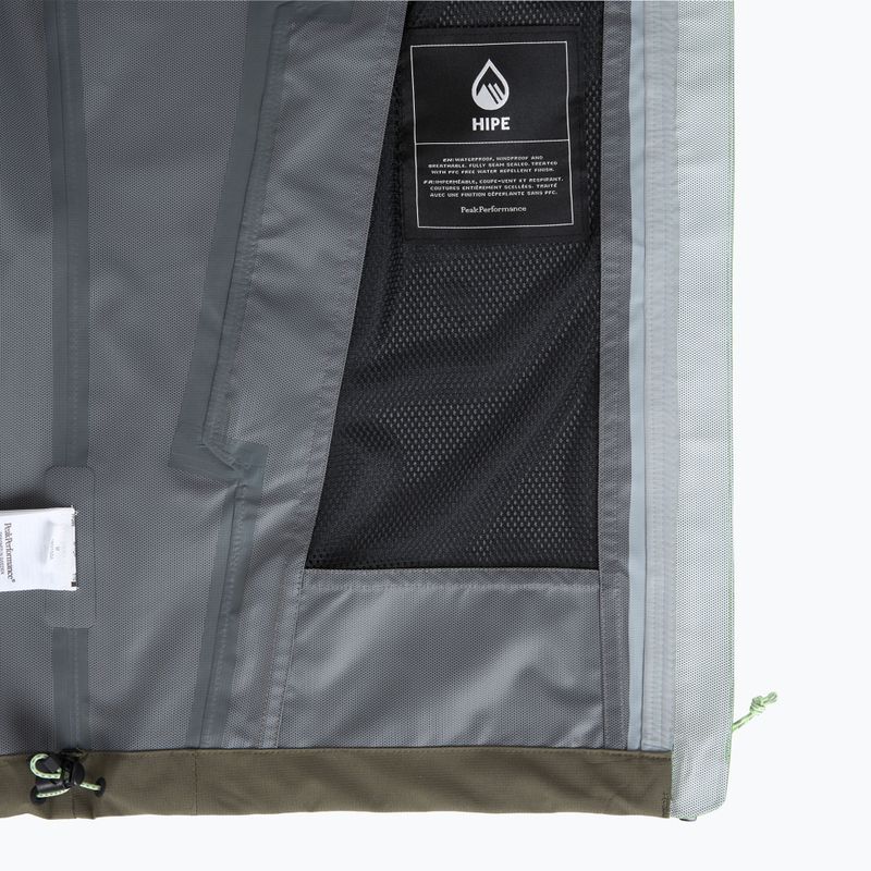 Giacca Peak Performance Trail Hipe Shell da uomo menta piperita/ago di pino/verde pioggia 7