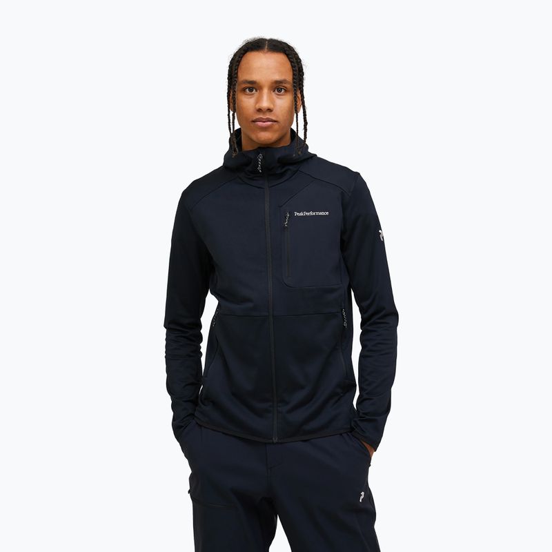 Felpa Peak Performance Utility Light Zip nero/nero