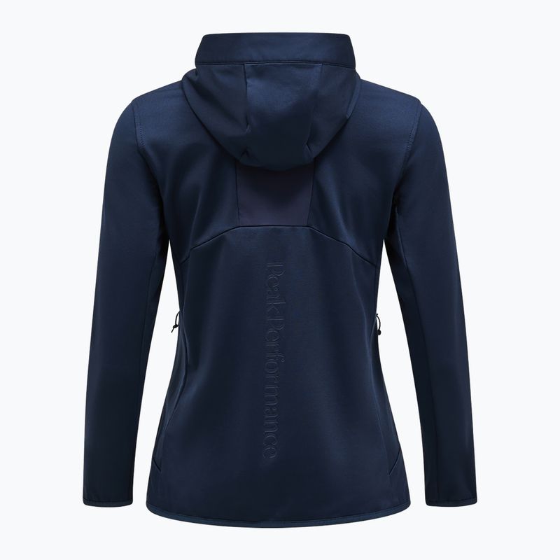 Felpa Peak Performance Utility Light Zip donna blu shadow 2