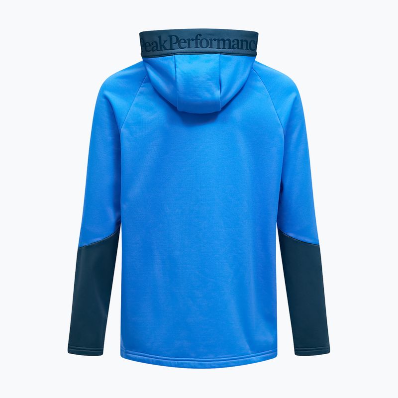 Felpa da uomo Peak Performance Rider Essentials Zip Hood Azure Ascent/Mountain Lake 2